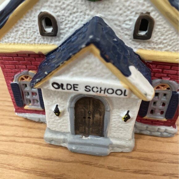 Vtg Lemax Dickensvale Olde School Building w Bell Christmas Village House 1993 - Picture 5 of 12